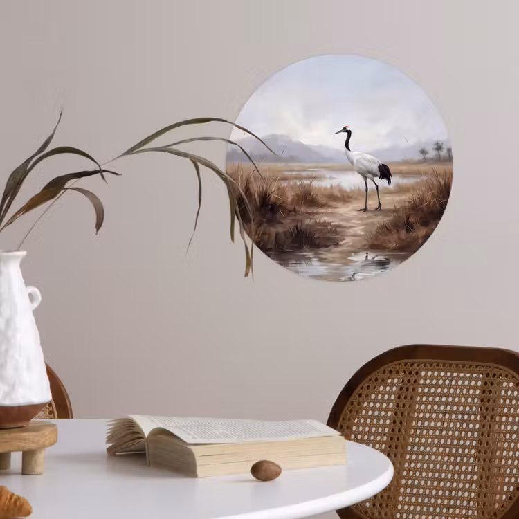 Behangcirkel - Kraanvogel - Natuur - Realistisch — 4