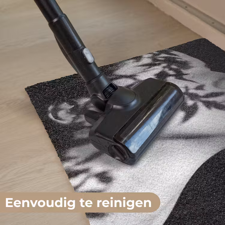 Deurmat - Gezicht - Schaduw - Bladeren - Zwart - Wit - Intiem — 9