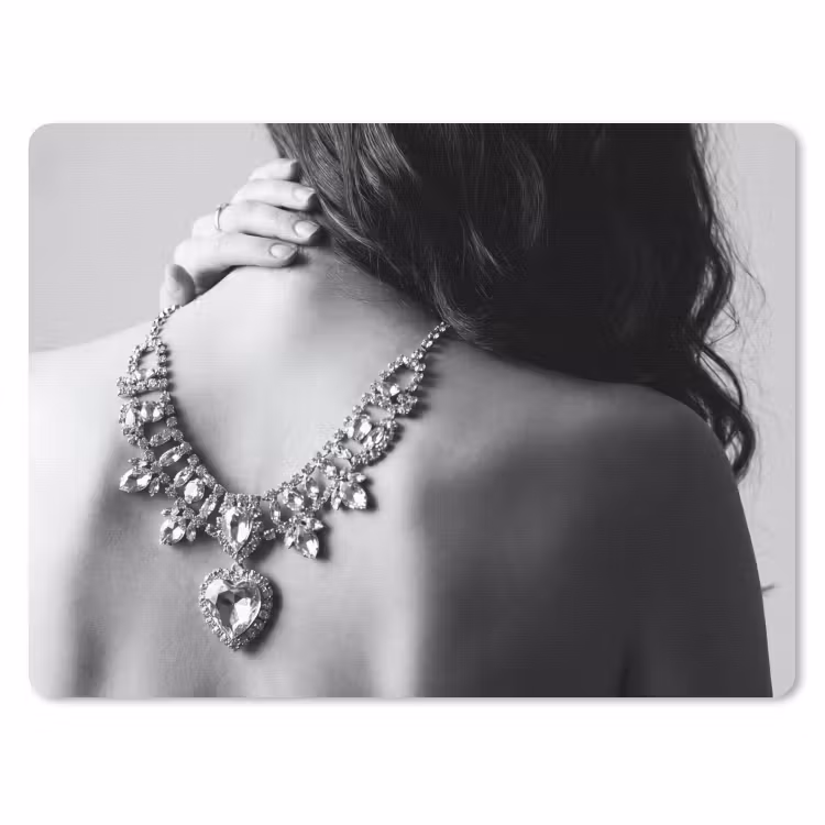 Muismat - Vrouw - Ketting - Fashion - Zwart - Wit — 1