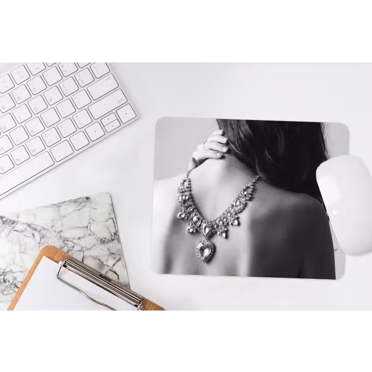 Muismat - Vrouw - Ketting - Fashion - Zwart - Wit — 2