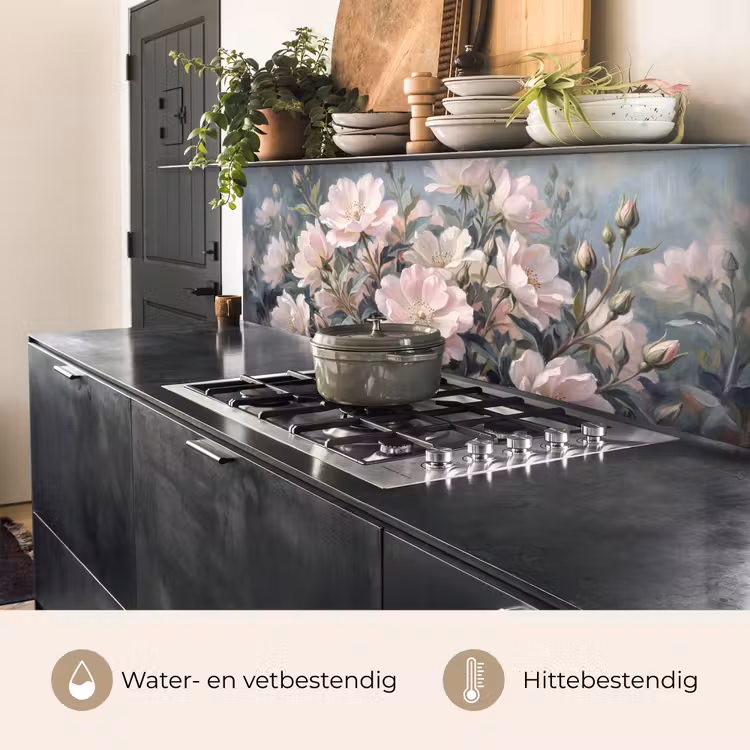 Keuken achterwand - Rozen - Illustratie - Roze — 3