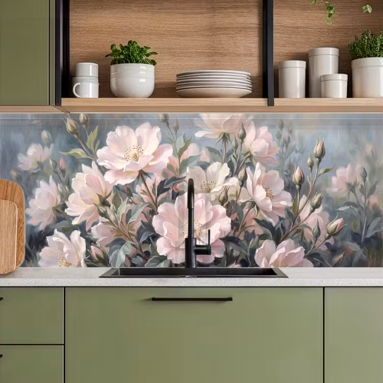 Keuken achterwand - Rozen - Illustratie - Roze — 5