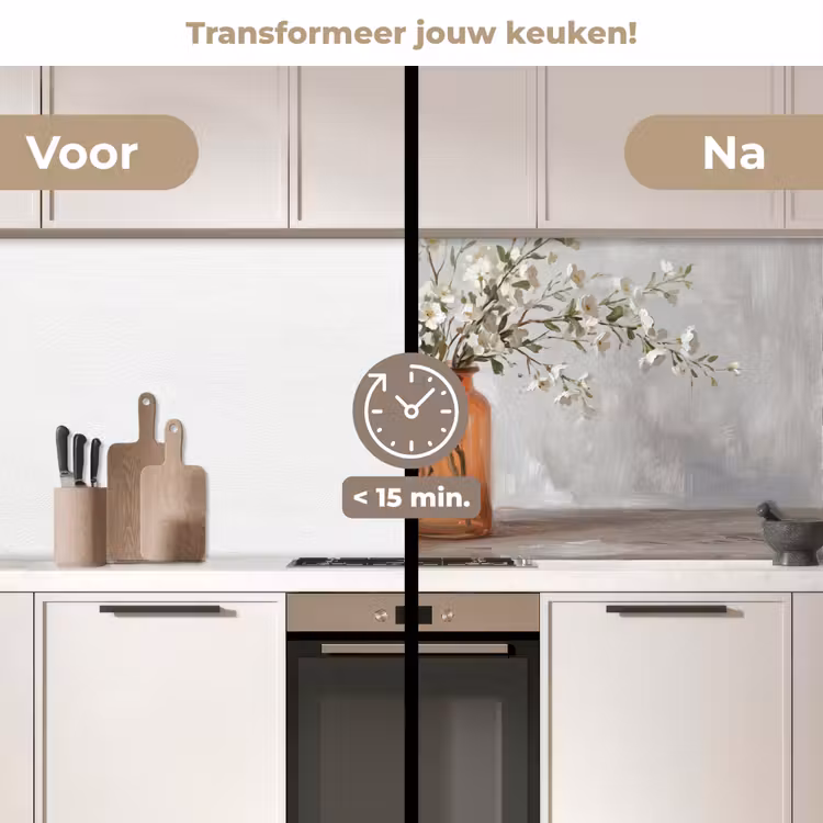 Keuken achterwand - Vazen - Bloemen - Oranje — 2