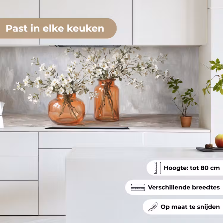 Keuken achterwand - Vazen - Bloemen - Oranje — 4