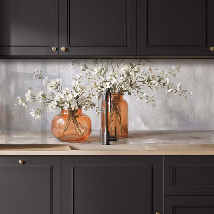 Keuken achterwand - Vazen - Bloemen - Oranje — 6