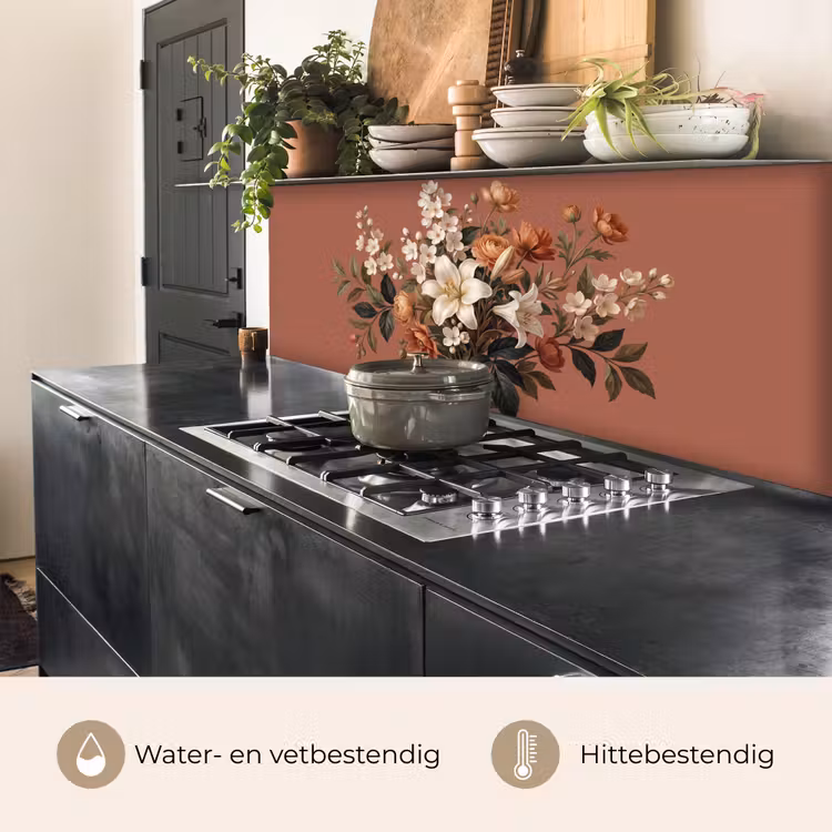 Keuken achterwand - Boeket - Retro - Kleurrijk — 3