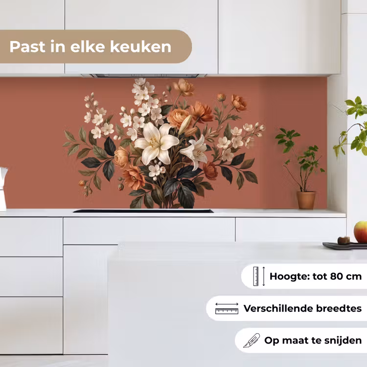 Keuken achterwand - Boeket - Retro - Kleurrijk — 4