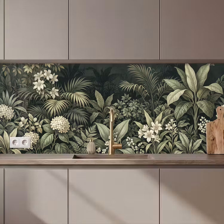 Keuken achterwand - Jungle - Bladeren - Botanisch - Groen — 1