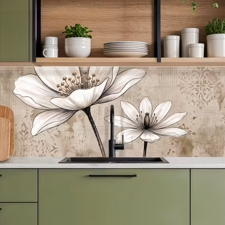 Keuken achterwand - Modern - Design - Wit — 5