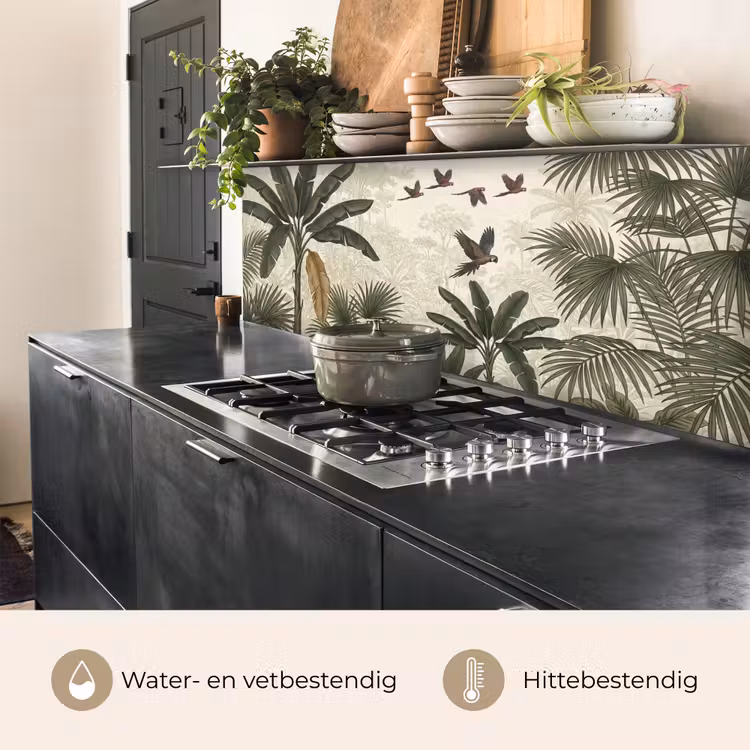 Keuken achterwand - Papagaaien - Jungle - Tropisch - Green — 3