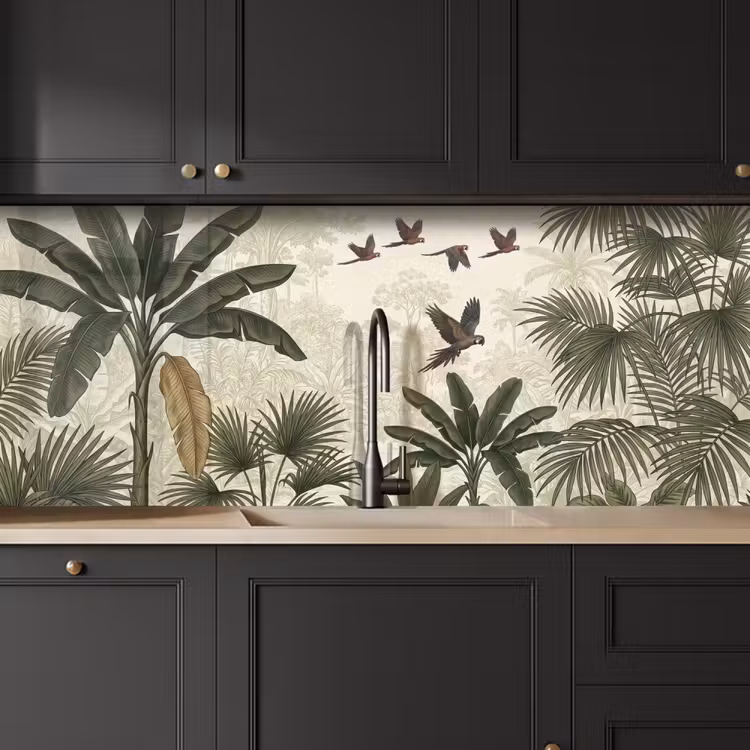 Keuken achterwand - Papagaaien - Jungle - Tropisch - Green — 6