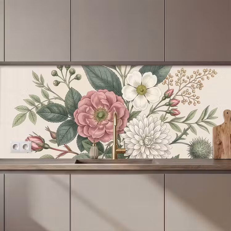 Keuken achterwand - Romantisch - Design - Kleurrijk — 1