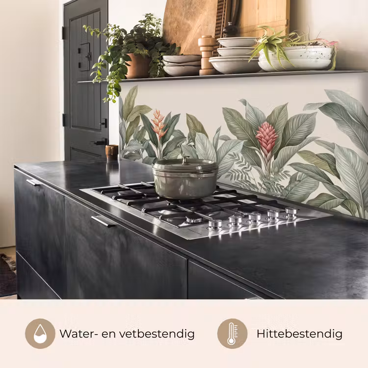 Keuken achterwand - Tropisch - Planten - Modern - Groen — 3