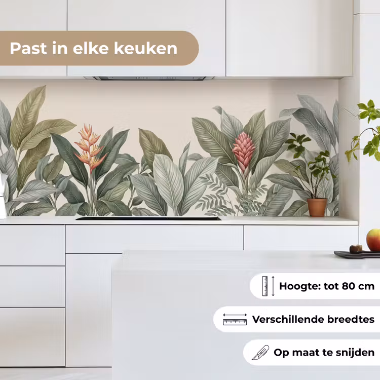 Keuken achterwand - Tropisch - Planten - Modern - Groen — 4