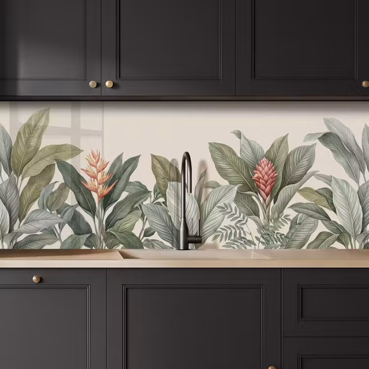 Keuken achterwand - Tropisch - Planten - Modern - Groen — 6