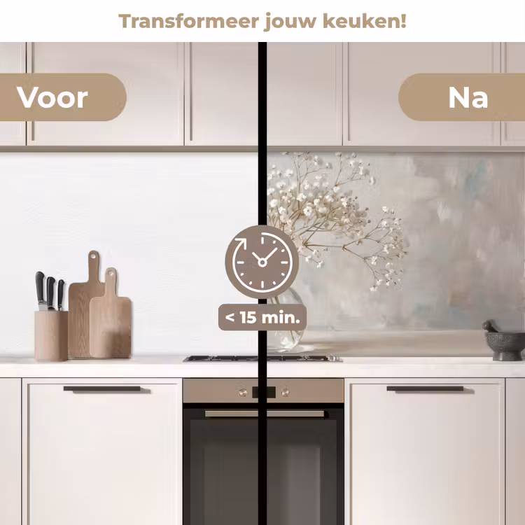 Keuken achterwand - Vaas - Gipskruid - Wit — 2