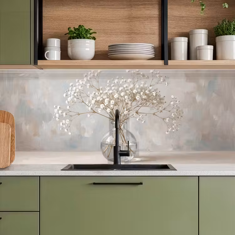Keuken achterwand - Vaas - Gipskruid - Wit — 5