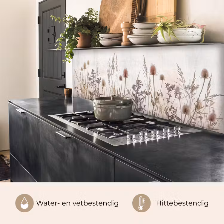 Keuken achterwand - Weidebloemen - Design - Sepia — 3