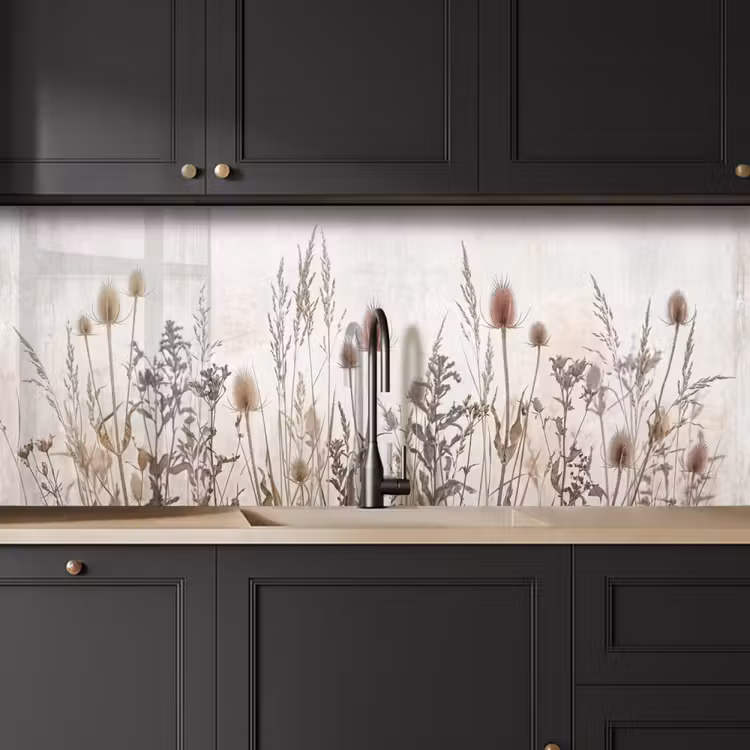 Keuken achterwand - Weidebloemen - Design - Sepia — 6