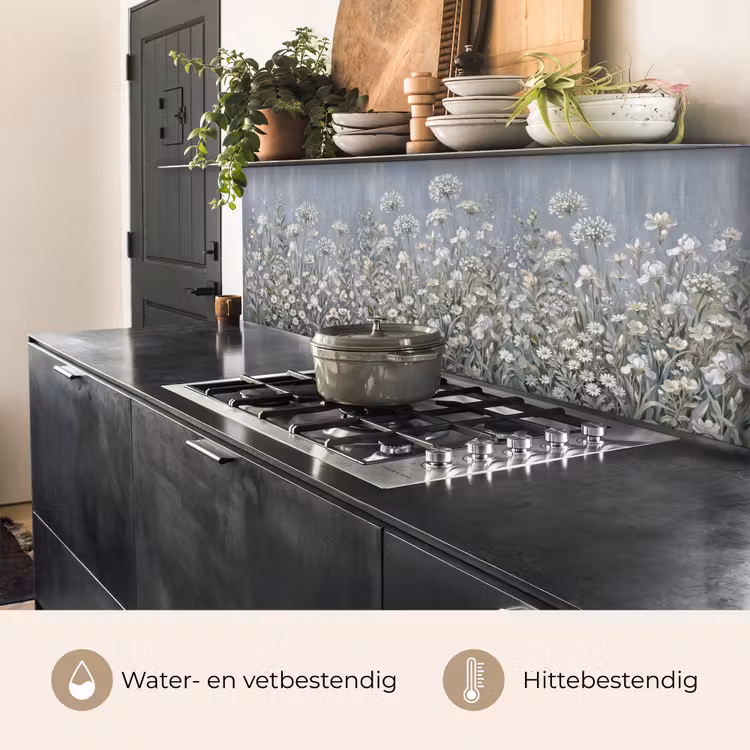 Keuken achterwand - Bloemen - Botanisch - Blauw — 3