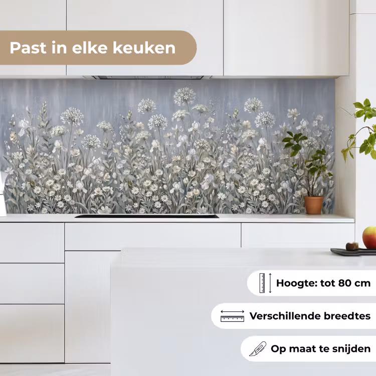 Keuken achterwand - Bloemen - Botanisch - Blauw — 4