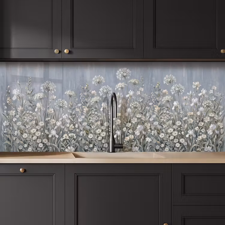 Keuken achterwand - Bloemen - Botanisch - Blauw — 6