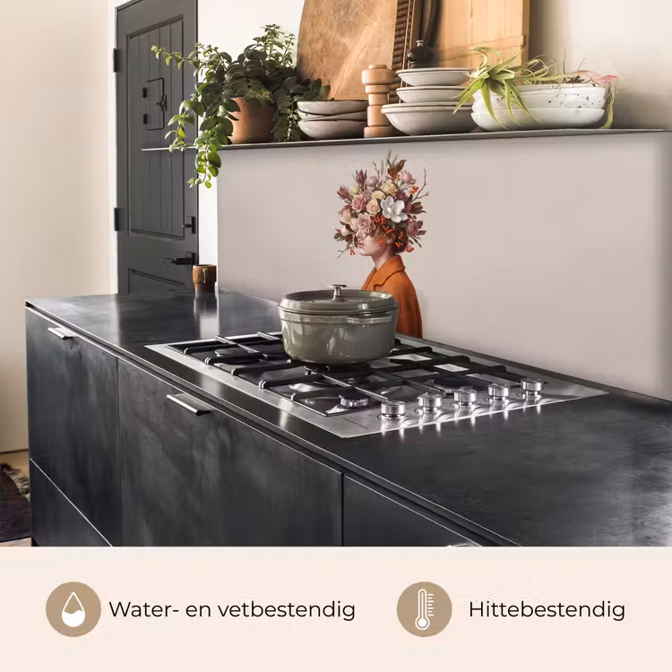 Keuken achterwand - Gezicht - Boeket - Kleurrijk — 3
