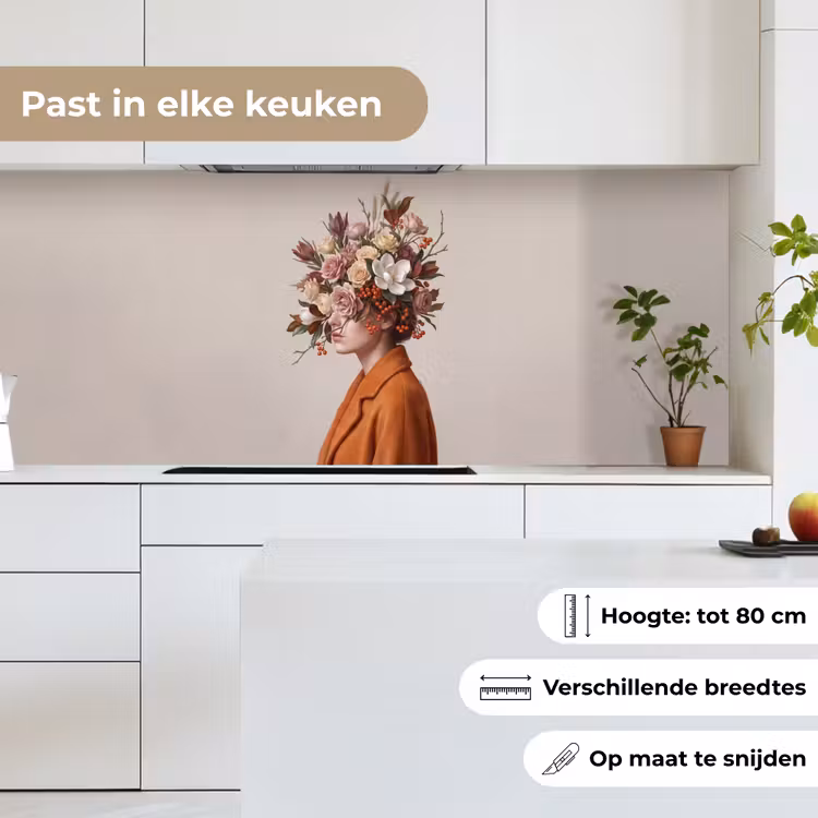 Keuken achterwand - Gezicht - Boeket - Kleurrijk — 4
