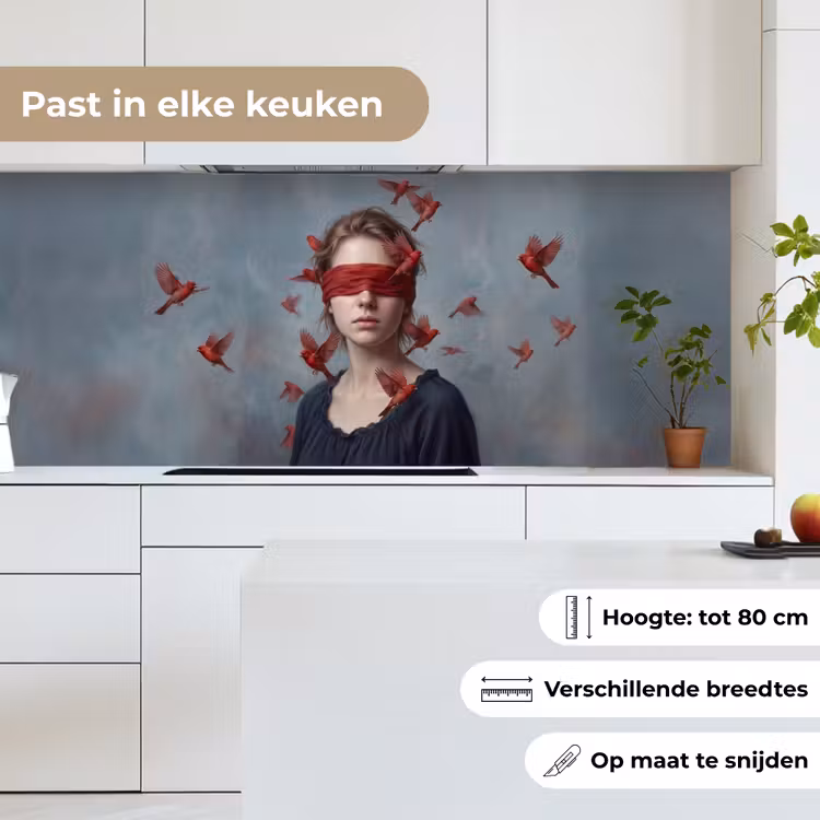 Keuken achterwand - Portret - Krachtig - Rood — 4
