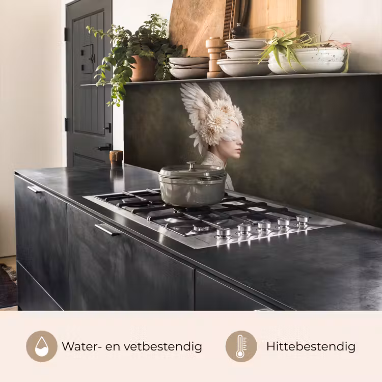 Keuken achterwand - Vleugels - Vrouw - Wit — 3