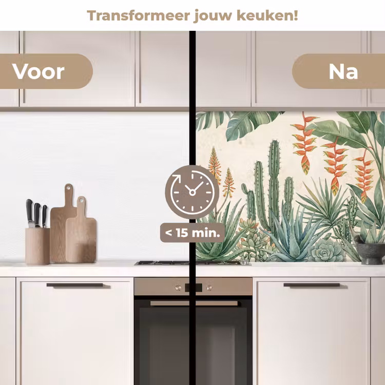 Keuken achterwand - Woestijn - Planten - Groen — 2