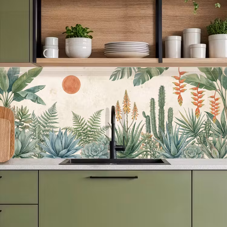 Keuken achterwand - Woestijn - Planten - Groen — 5