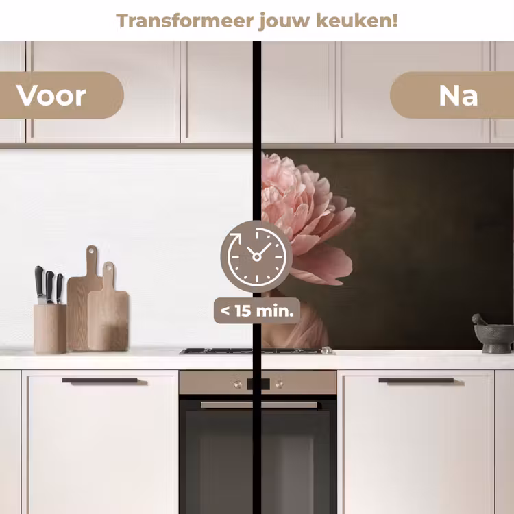 Keuken achterwand - Gezicht - Roos - Roze — 2