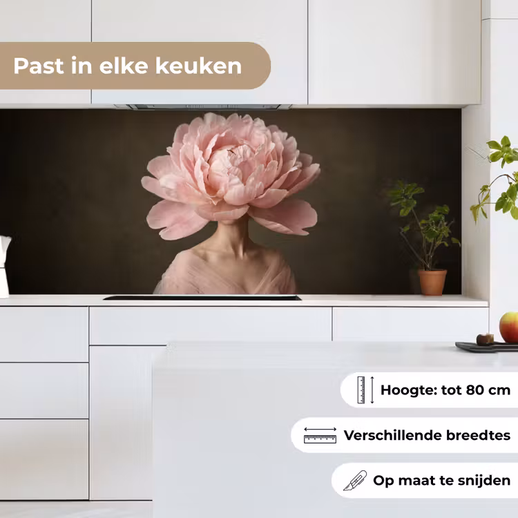 Keuken achterwand - Gezicht - Roos - Roze — 4