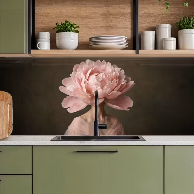 Keuken achterwand - Gezicht - Roos - Roze — 5