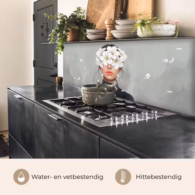 Keuken achterwand - Lelies - Portret - Wit — 3