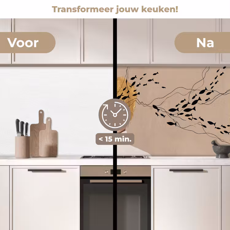 Keuken achterwand - Modern - Vrouw - Goud — 2