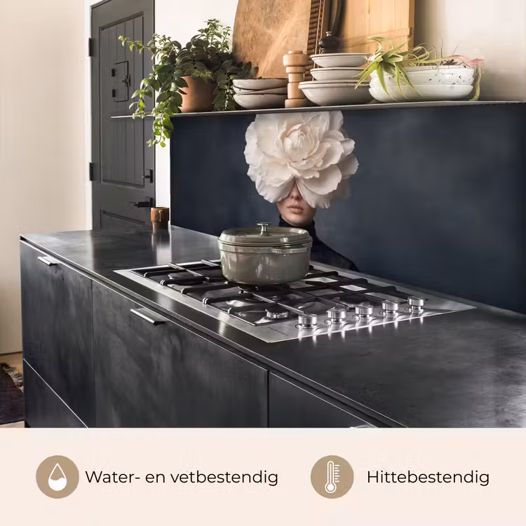 Keuken achterwand - Portret - Mysterieus - Wit — 3