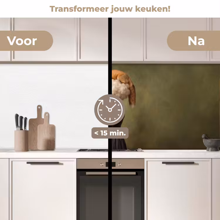 Keuken achterwand - Vos - Surrealistisch - Groen — 2