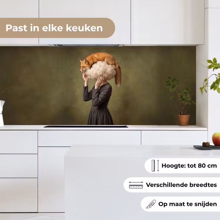 Keuken achterwand - Vos - Surrealistisch - Groen — 4