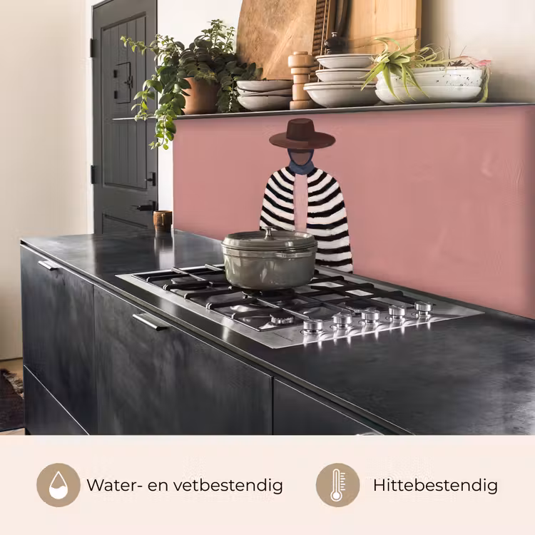 Keuken achterwand - Grafisch - Vrouw - Roze — 3
