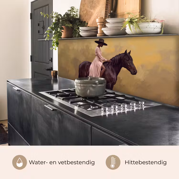 Keuken achterwand - Paard - Klassiek - Oker — 3