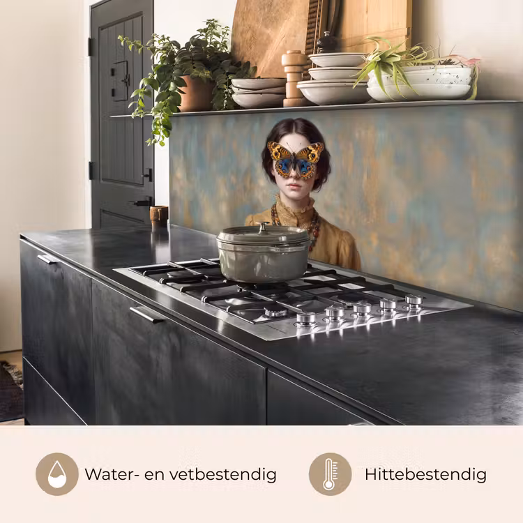 Keuken achterwand - Portret - Vlinder - Kleurrijk — 3