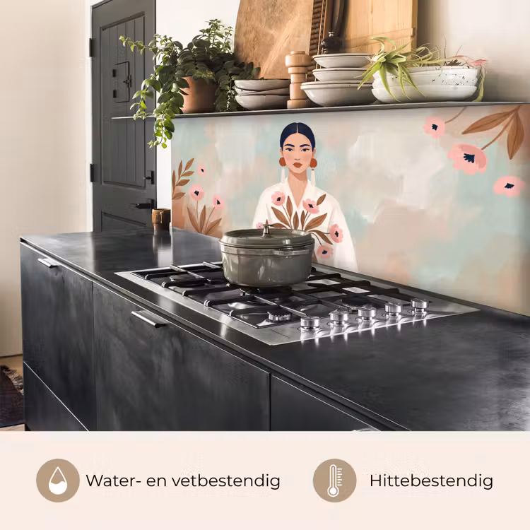 Keuken achterwand - Vrouw - Kimono - Pastel — 3