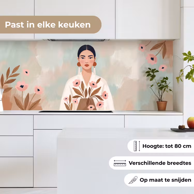 Keuken achterwand - Vrouw - Kimono - Pastel — 4