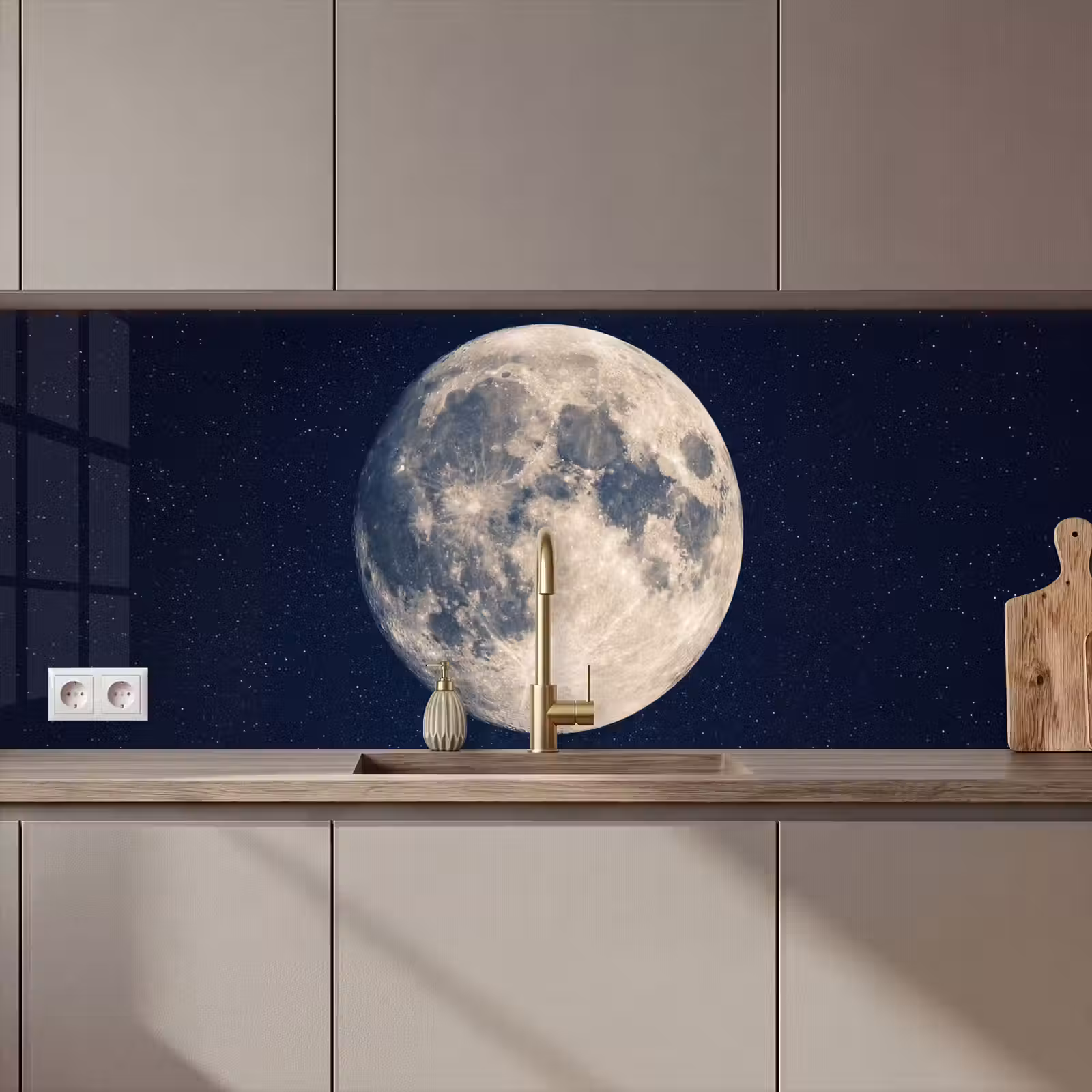 Keuken achterwand - Ruimte - Maan - Kosmos — 1