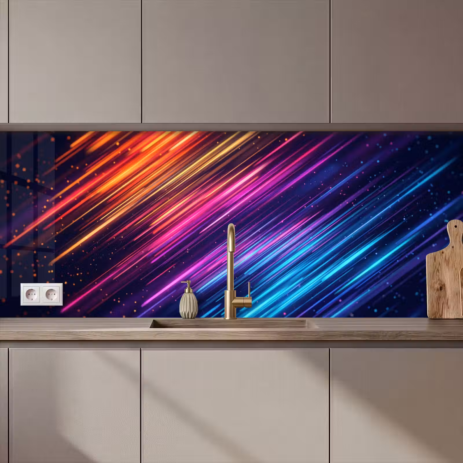 Keuken achterwand - Snelheid - Kosmos - Kleurrijk — 1
