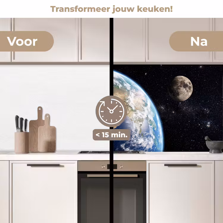 Keuken achterwand - Aarde - Ruimte - Blauw - Groen — 2