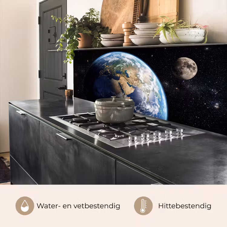 Keuken achterwand - Aarde - Ruimte - Blauw - Groen — 3