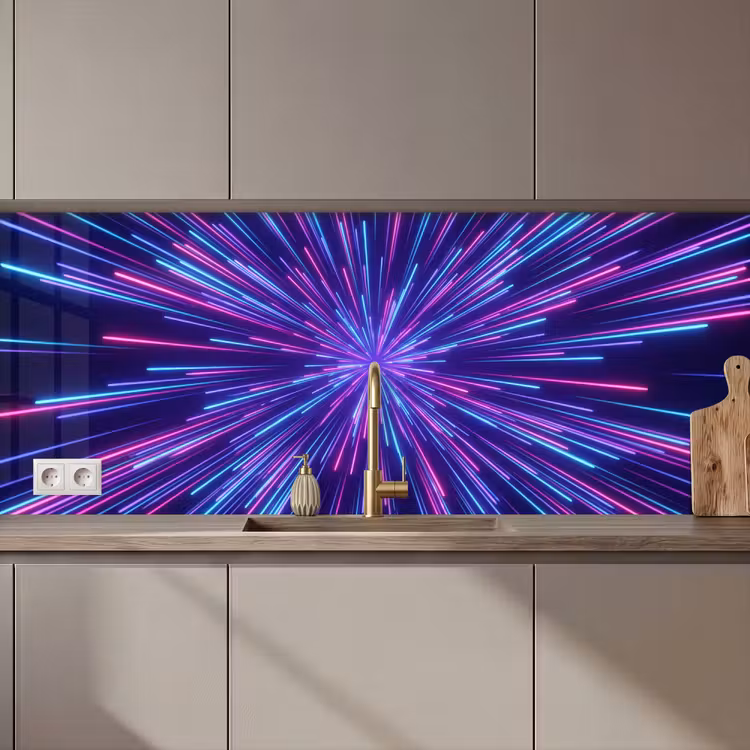 Keuken achterwand - Dynamisch - Ruimte - Kleurrijk — 1